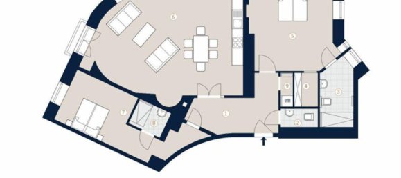 3غرفة شقة في Alsergrund, Austria رقم 25390 11