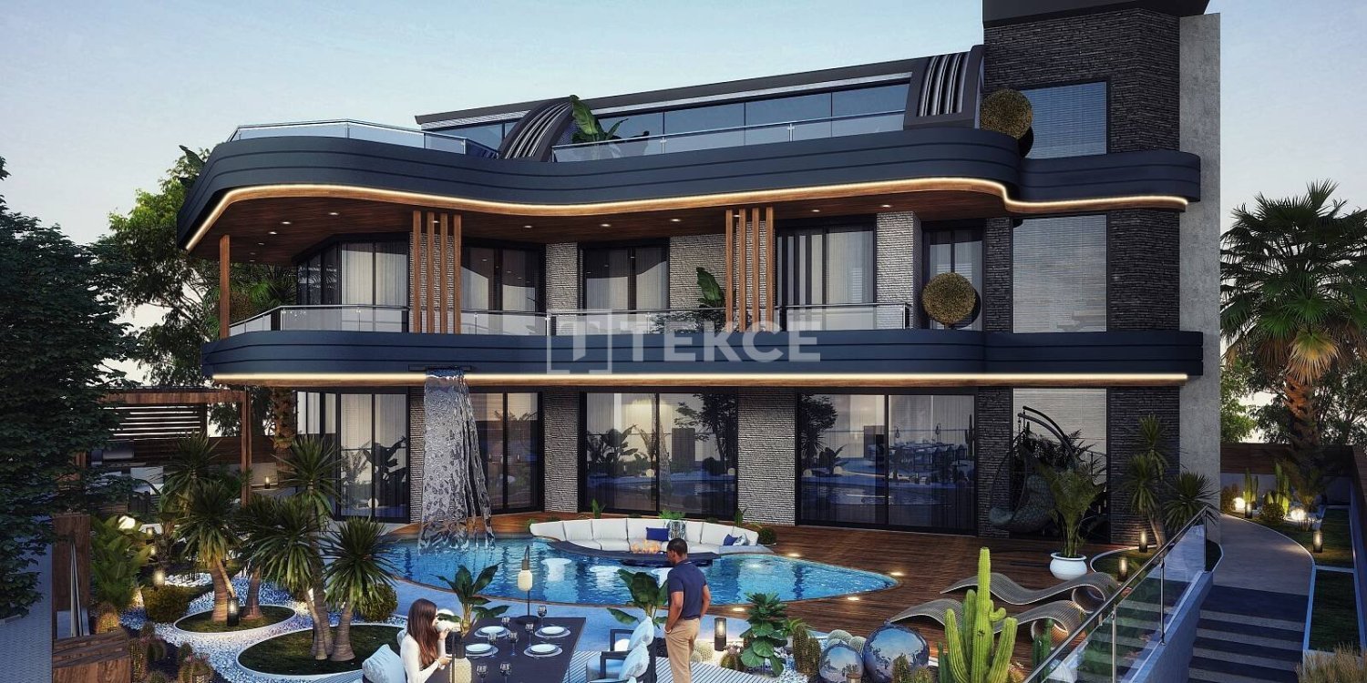 Villa de 5+1 en Alanya, Turkey No. 126969