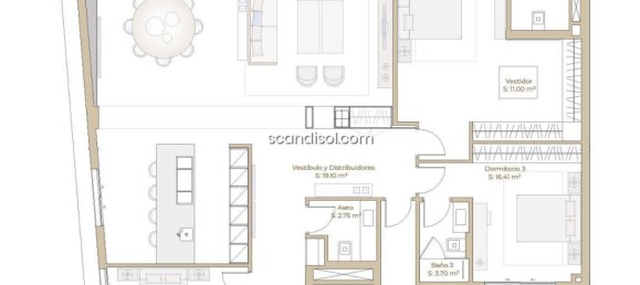 Apartamento de 3 dormitorios en Estepona, Spain No. 77662 10