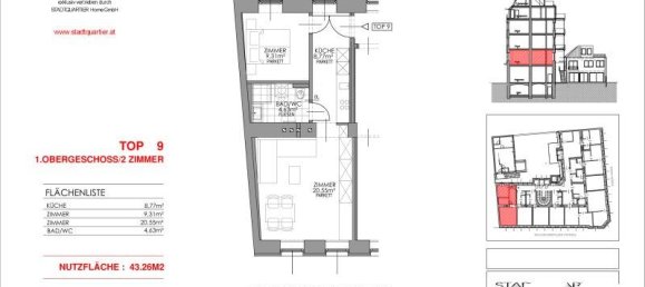 Квартира с 2 комнатами в Оттакринг, Австрия № 238881 15
