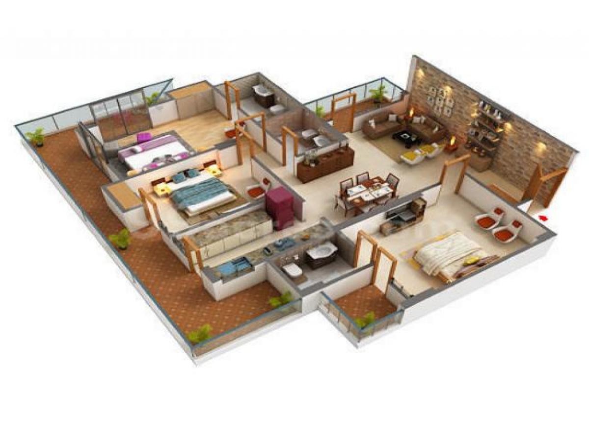 3 Schlafzimmer Haus in Ghaziabad, India, Nr. 54935