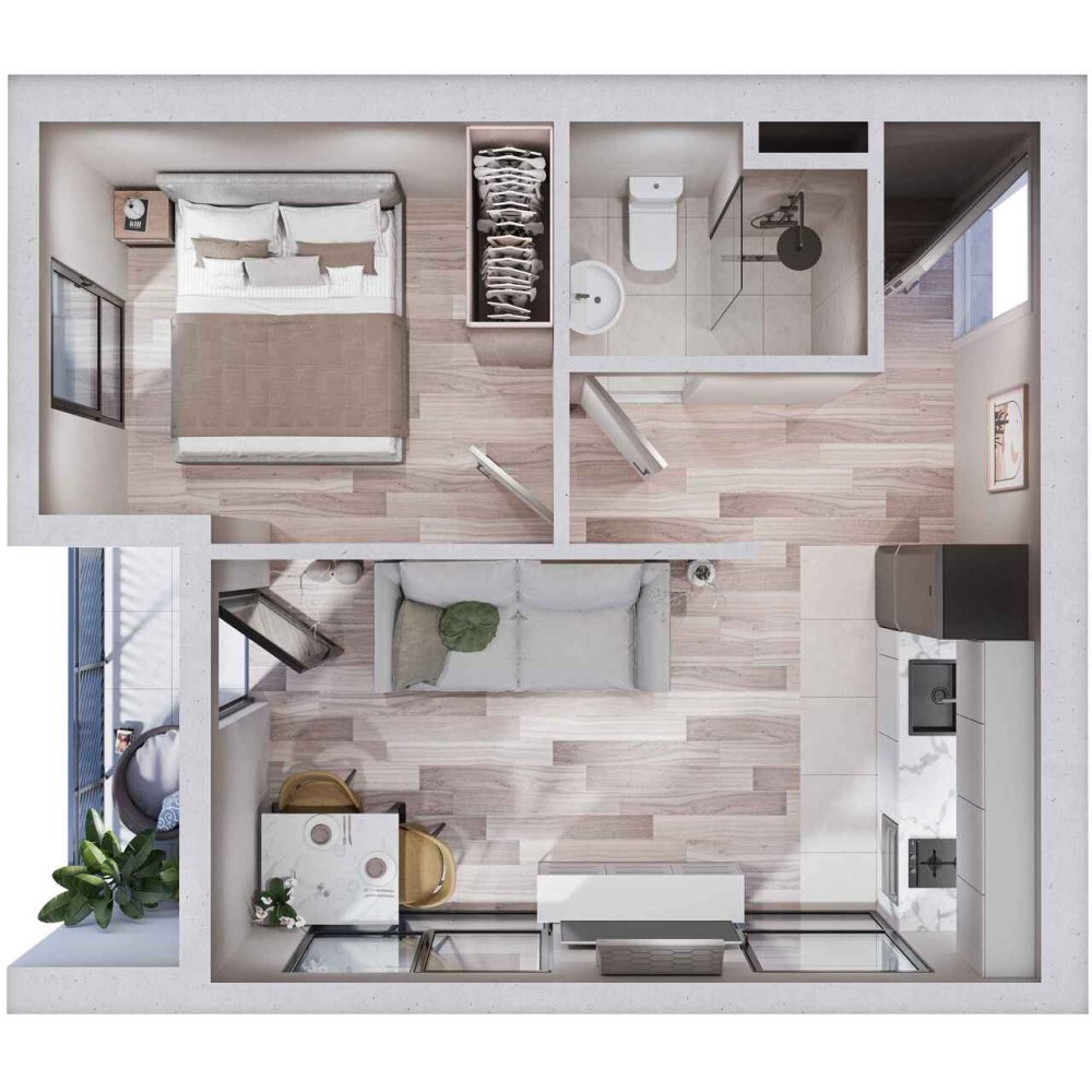 1 bedroom Apartment in Tabakhmela, Georgia No. 98