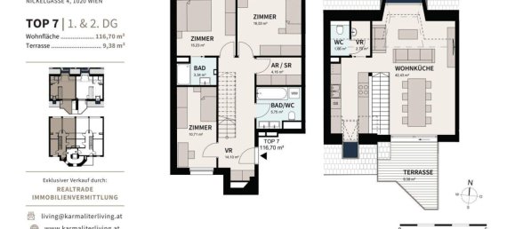 Квартира с 4 комнатами в Леопольдштадт, Австрия № 226984 10