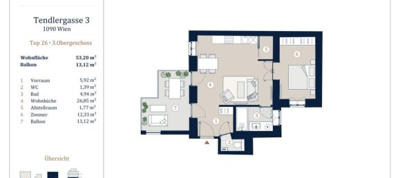 2 rooms Apartment in Alsergrund, Austria No. 192649 7