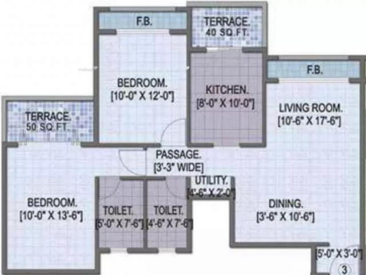 2 Schlafzimmer Haus in Mumbai, India, Nr. 64110