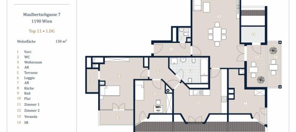 3غرفة شقة في Dobling, Austria رقم 208784 13