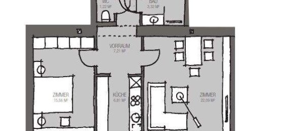 2-salle Appartement à Leopoldstadt, Austria No. 16060 11