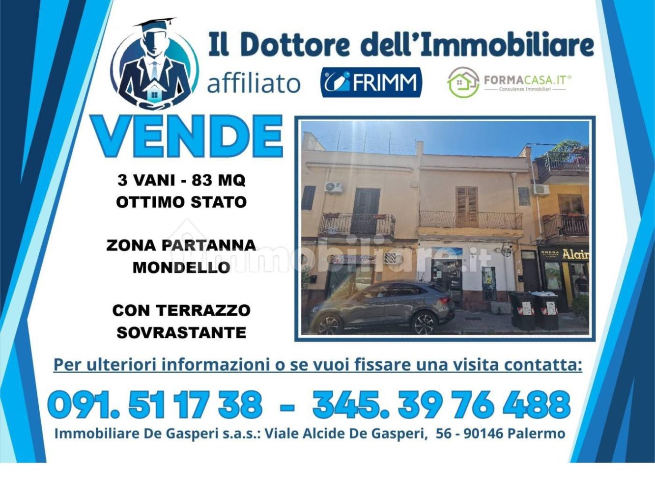 Apartamento de 2 dormitorios en Palermo, Italy No. 299187