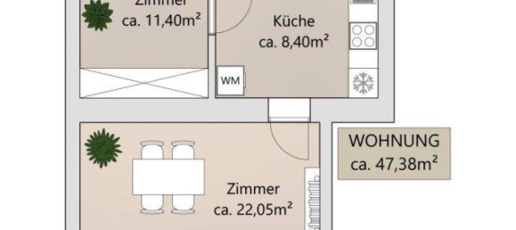 2 rooms Apartment in Meidling, Austria No. 66606 16