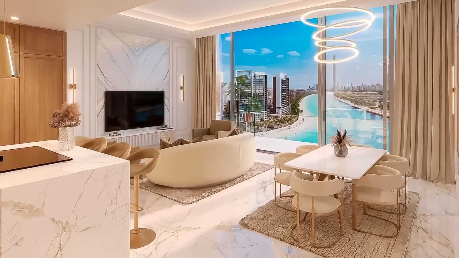 Apartamento de 1 dormitorio en AZIZI RIVIERA 65, Mohammed Bin Rashid City, UAE No. 61521