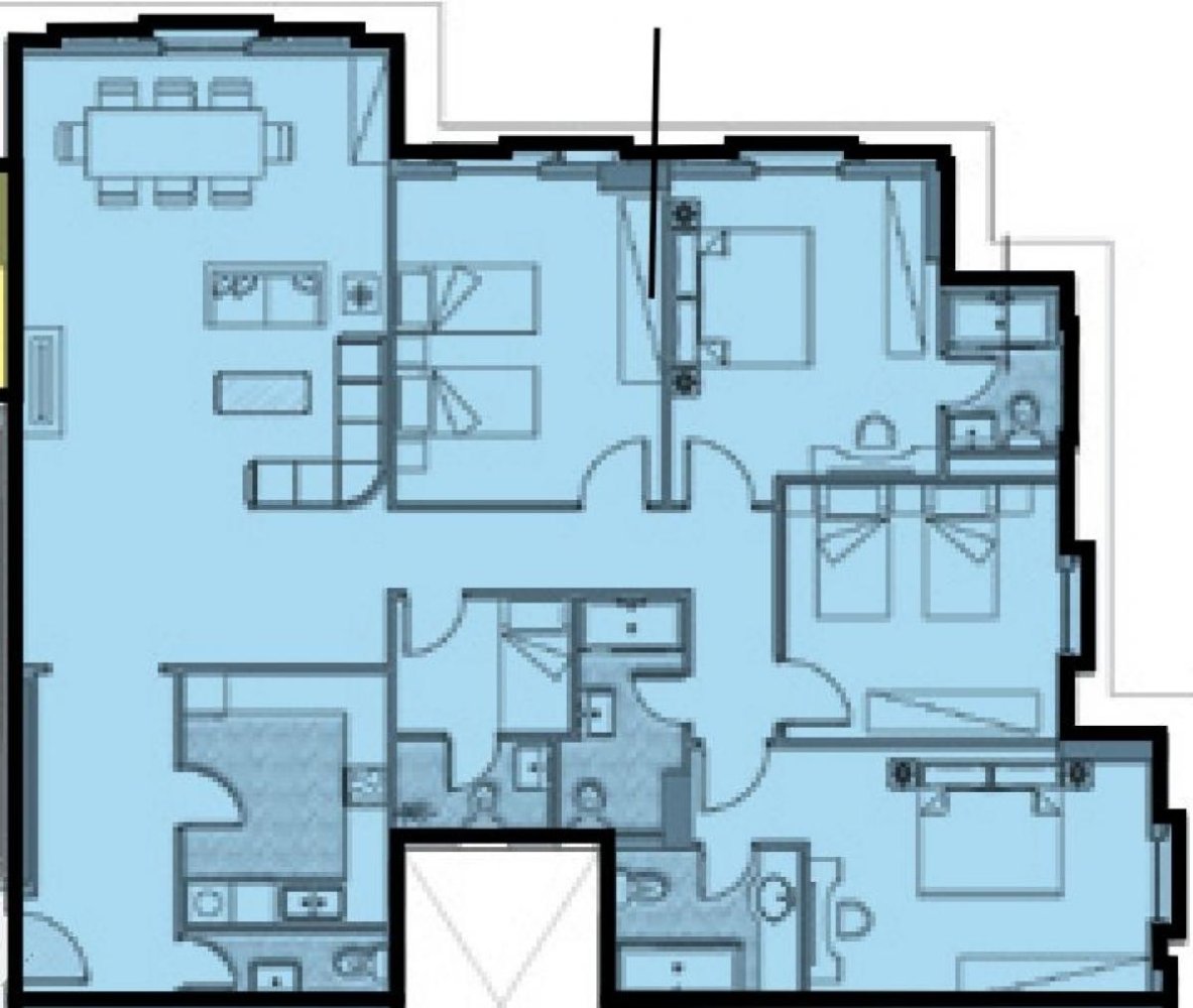 Apartamento com 4 quartos em condomínio em El Alamein, Egypt N.º 713