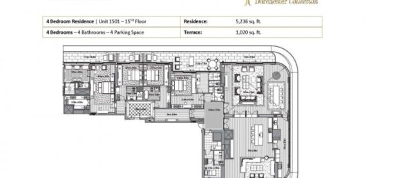4 Schlafzimmer Wohnung in DORCHESTER COLLECTION, Dubai, UAE, Nr. 57727 11