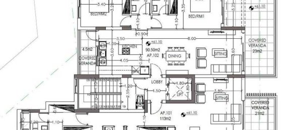 3 Schlafzimmer Wohnung in Germasogeia, Cyprus, Nr. 80914 2