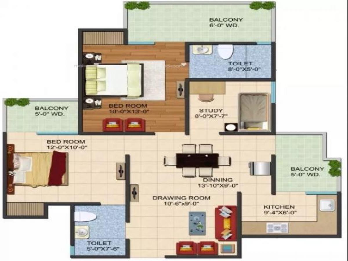 2 bedrooms House in Noida, India No. 67447