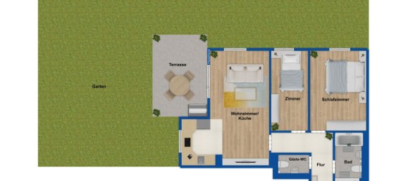 3غرفة شقة في Potsdam, Germany رقم 227386 14