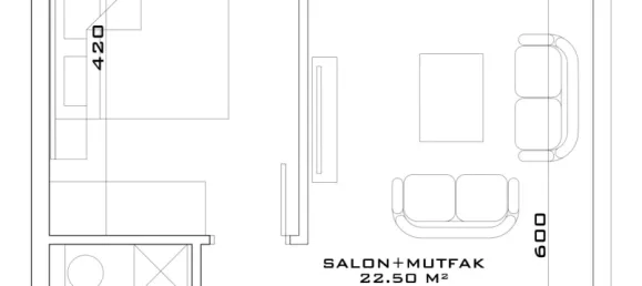 Квартира 1+1 в Аксу, Турция № 32830 26