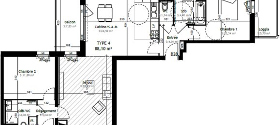 Квартира с 2 спальнями в Вильнёв-д’Аск, Франция № 221884 4