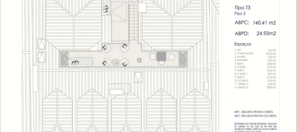 3 غرف نوم بانتهاوس في Lisbon, Portugal رقم 119050 8