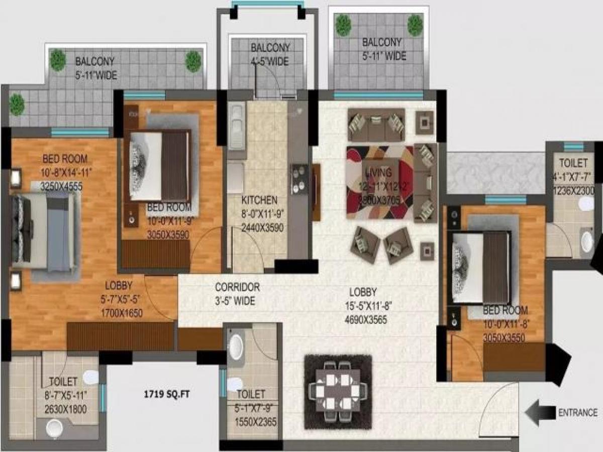 3 bedrooms House in Gurgaon, India No. 3285