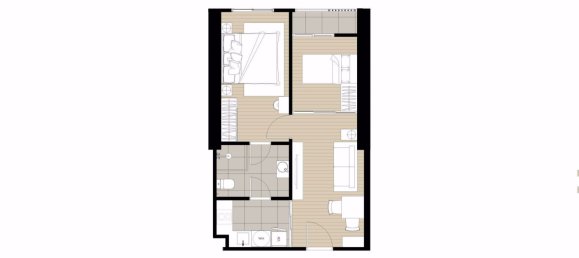 شقة 2 غرف نوم  في IDEO SUKHUMVIT RAMA 4 Railay Beach, Thailand رقم 31120 2