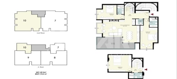 Wohnung 2+1 in Alanya, Turkey, Nr. 14403 15