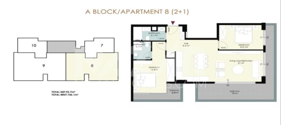 Wohnung 2+1 in Alanya, Turkey, Nr. 14403 16