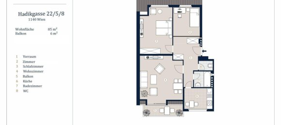 Apartamento de 2 habitaciónes en Penzing, Austria No. 171504 12