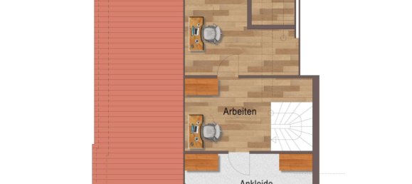 Дуплекс с 4 комнатами в Лейпциг, Германия № 58596 12