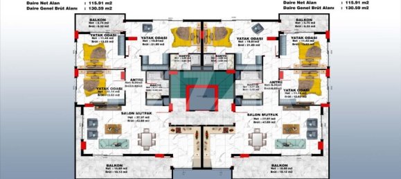 Wohnung 1+1 in Alanya, Turkey, Nr. 14461 13