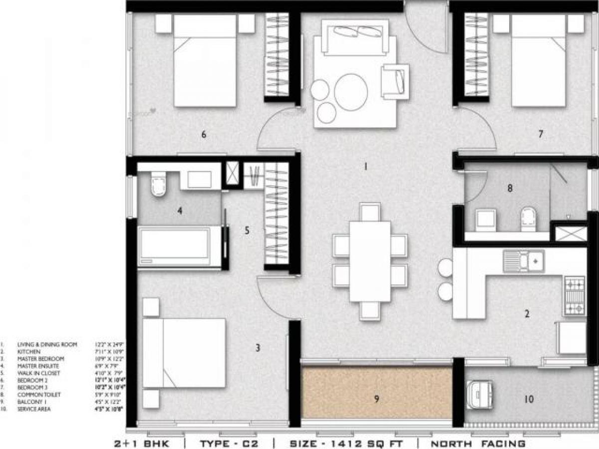 3 bedrooms House in Hyderabad, India No. 6100