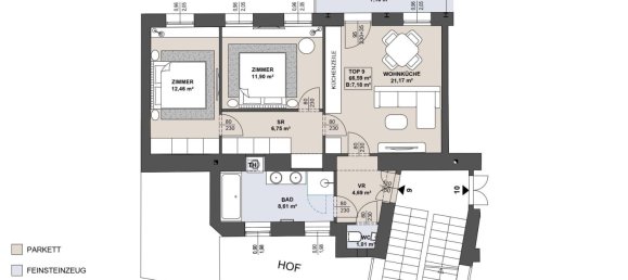 Apartamento de 3 habitaciónes en Margareten, Austria No. 99987 18