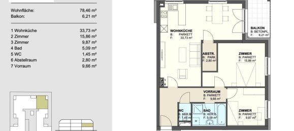 3 rooms Apartment in Purbach am Neusiedler See, Austria No. 226671 13