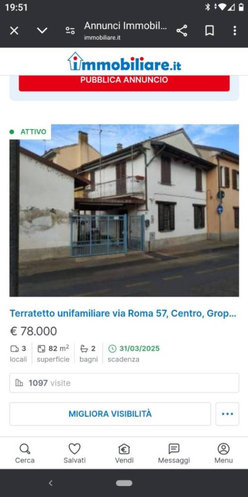 2 غرف نوم منزل في Gropello Cairoli, Italy رقم 315649