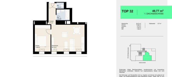 2-Zimmer Wohnung in Favoriten, Austria, Nr. 36972 7