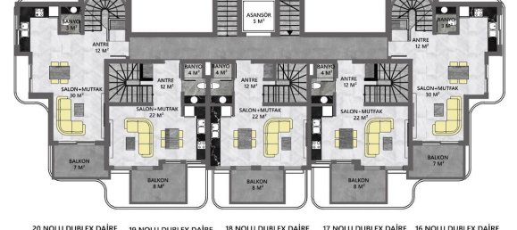 2غرفة شقة في Kargicak, Turkey رقم 10211 19