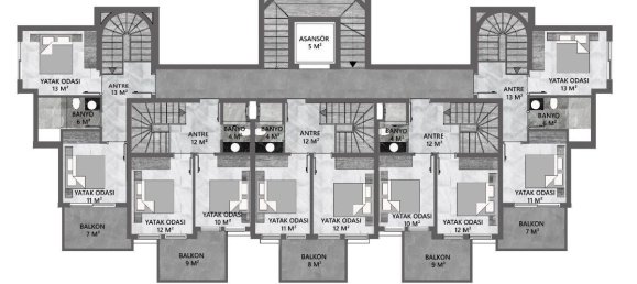 2غرفة شقة في Kargicak, Turkey رقم 10211 16