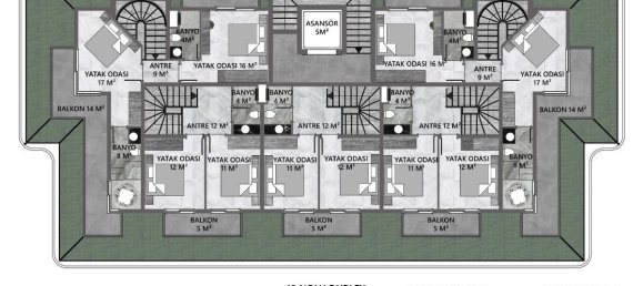 2غرفة شقة في Kargicak, Turkey رقم 10211 20