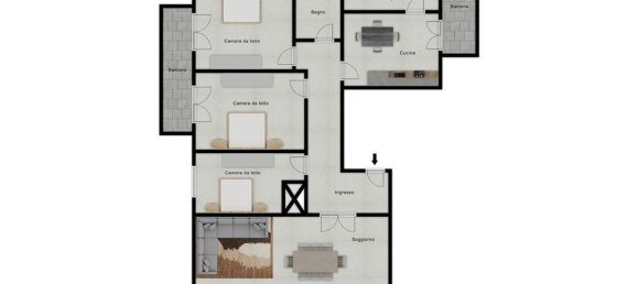 Apartamento de 5 divisões em Palermo, Italy N.º 50378 20