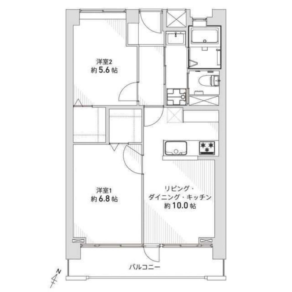 Apartamento de 2 dormitorios en Hyogo, Japan No. 7497