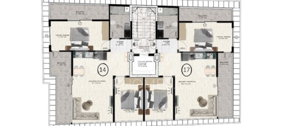 Wohnung 1+1 in Alanya, Turkey, Nr. 14464 11