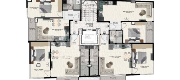 Wohnung 1+1 in Alanya, Turkey, Nr. 14464 10