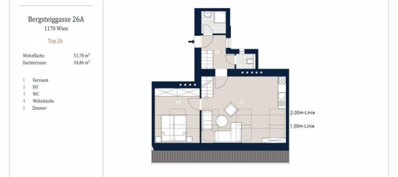 Apartamento de 2 habitaciónes en Hernals, Austria No. 128719 10