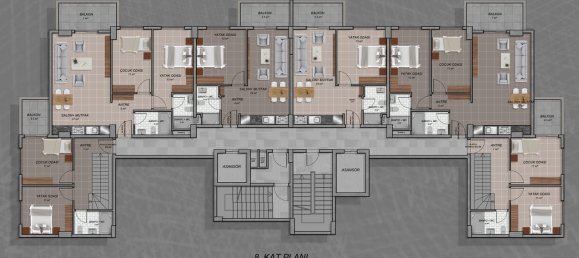 Apartamento 1+1 em Avsallar, Turkey N.º 31309 28