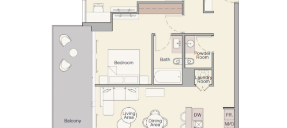 Estúdio em Business Bay, UAE N.º 121627 6