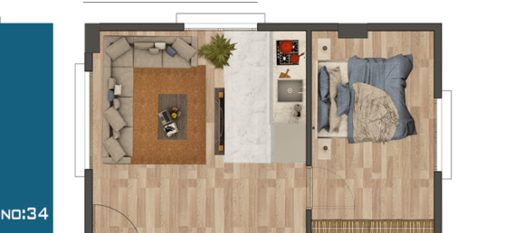 3 rooms Apartment in Kâğıthane, Turkey No. 9868 25