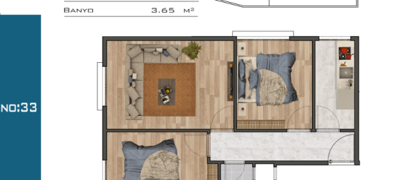 3 rooms Apartment in Kâğıthane, Turkey No. 9868 24