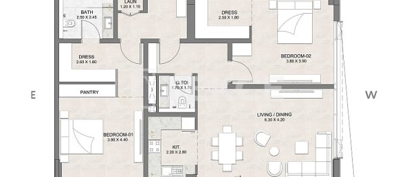 1 chambre appartement à vendre à Dubai, UAE № 191007 4