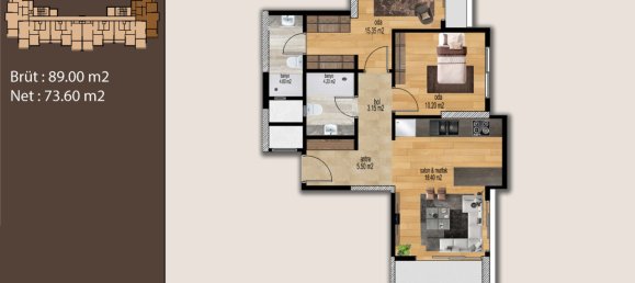 2-Zimmer Wohnung in Mersin, Turkey, Nr. 30397 10