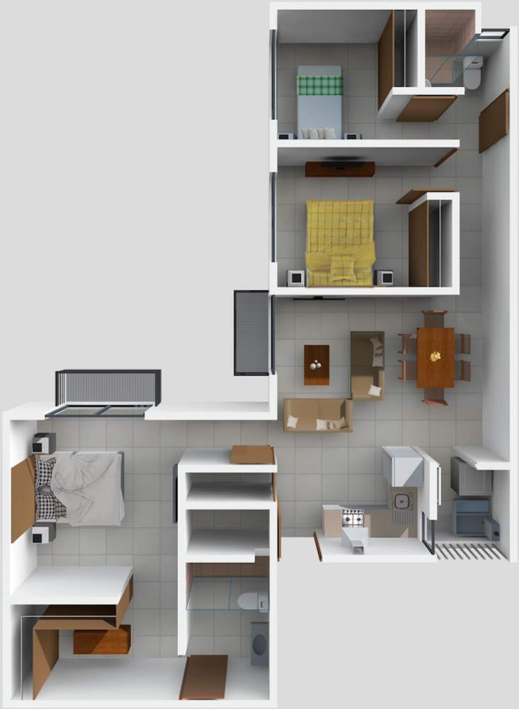 3 Schlafzimmer Wohnung in Mexico, Nr. 176212