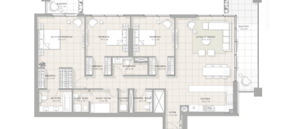 1 Schlafzimmer Wohnung in Bluewaters, UAE, Nr. 121327 5